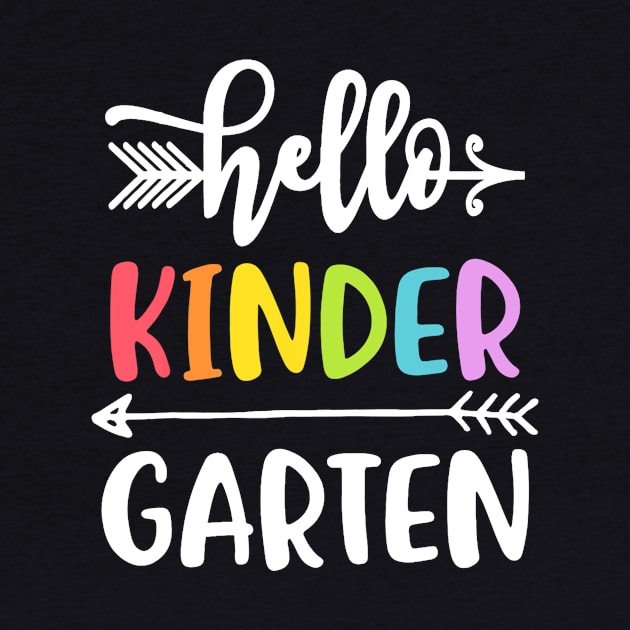 Kindergarten Tshirt Hello Kinder Teacher Student Teamwork by Wolfek246